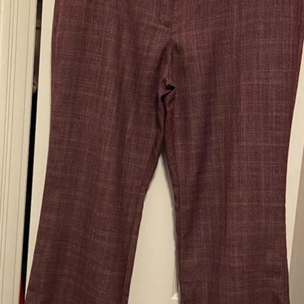 NY&Co./7th Avenue Maroon Tweed Business Slacks